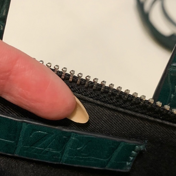 Zara Animal Print Mini Bag w. Strap | Emerald - Picture 8 of 8